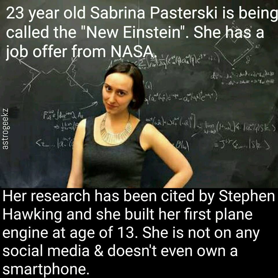 mimpful's tweet photo. “I’d rather stay alert, and hopefully I’m known for what I do and not what I don’t do.” #SabrinaPastersky #NASA #NewEinstein #Respect https://t.co/sYsdc6hmml