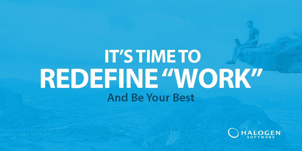 HalogenSoftware's tweet photo. People's expectations of work are changing. Find out how and why we need to redefine "work" @pauldavidfitz https://t.co/WKHbkxkD8o https://t.co/iRXRNlashz