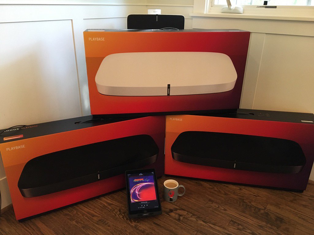 FreeMyMusic's tweet photo. Some #PlayBase with your Monday coffee*? As always, FreeMyMusic is first to offer a new Sonos product! *(#KCRW mug) https://t.co/fJ2Y4HxCOt