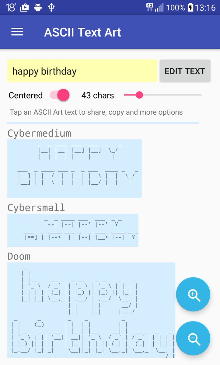 Quarzo Apps On Twitter Ascii Text Art Android App Create