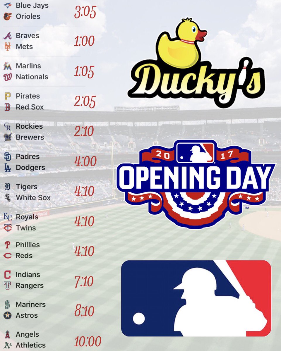 DuckysTampa's tweet photo. Opening Day for the rest of the MLB continues today. Watch all the action here with us, we have the MLB Package all season long! #GetDucky https://t.co/DHm5yB84Ef