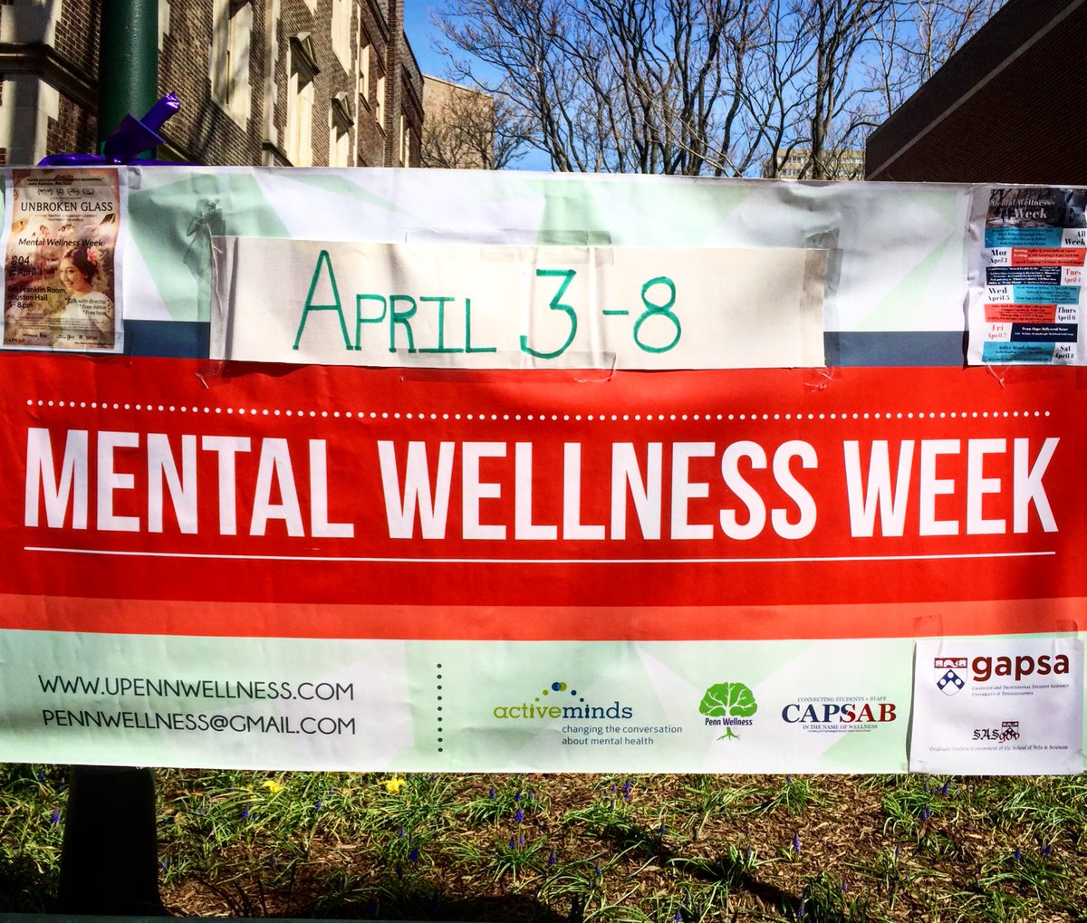capsab_upenn's tweet photo. Check out the events of Mental Wellness Week, happening this week. #PennCare #StudentHealth #MentalHealthAwareness #mentalhealth #MWW2017 https://t.co/LQVTy7klk1