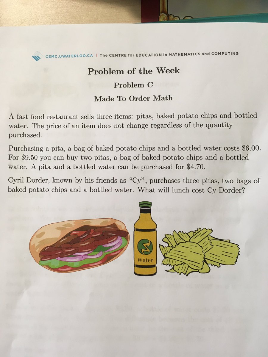 MissWood15's tweet photo. Using a three part math lesson to teach algebra. 3 different strategies used to get the same solution! #ampsmath #NipissingU @AmandaODTeach https://t.co/56djDirxes