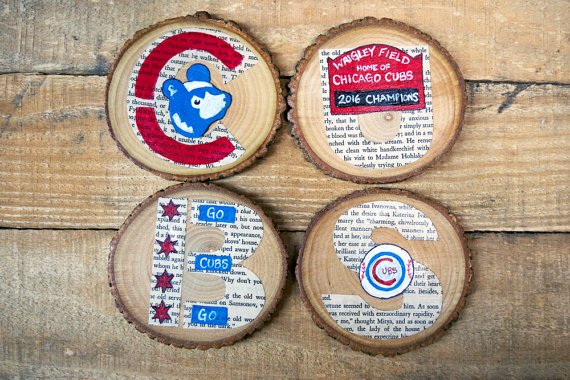 Happy #OpeningDay to all you <a href="/MLB/">MLB</a> fans out there. Remember to shop upcycled with amazing work like this! #GoCubsGo