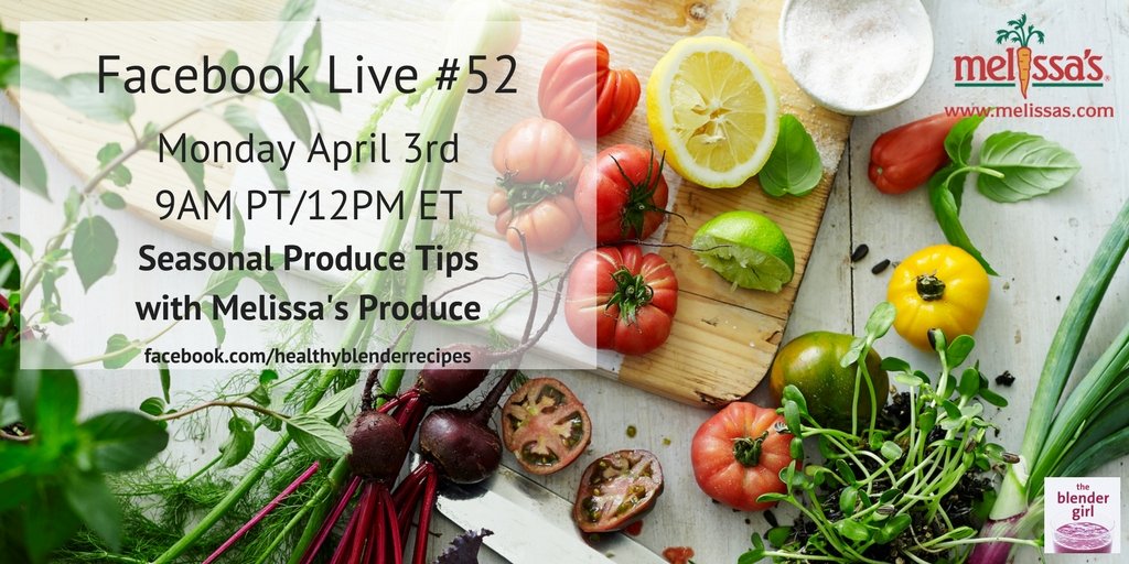 MelissasProduce's tweet image. Seasonal #ProduceTips with @TheBlenderGirl : We're going #Live in 10 minutes (9am PST) HERE:  buff.ly/2om5LJX  #whatsinseason