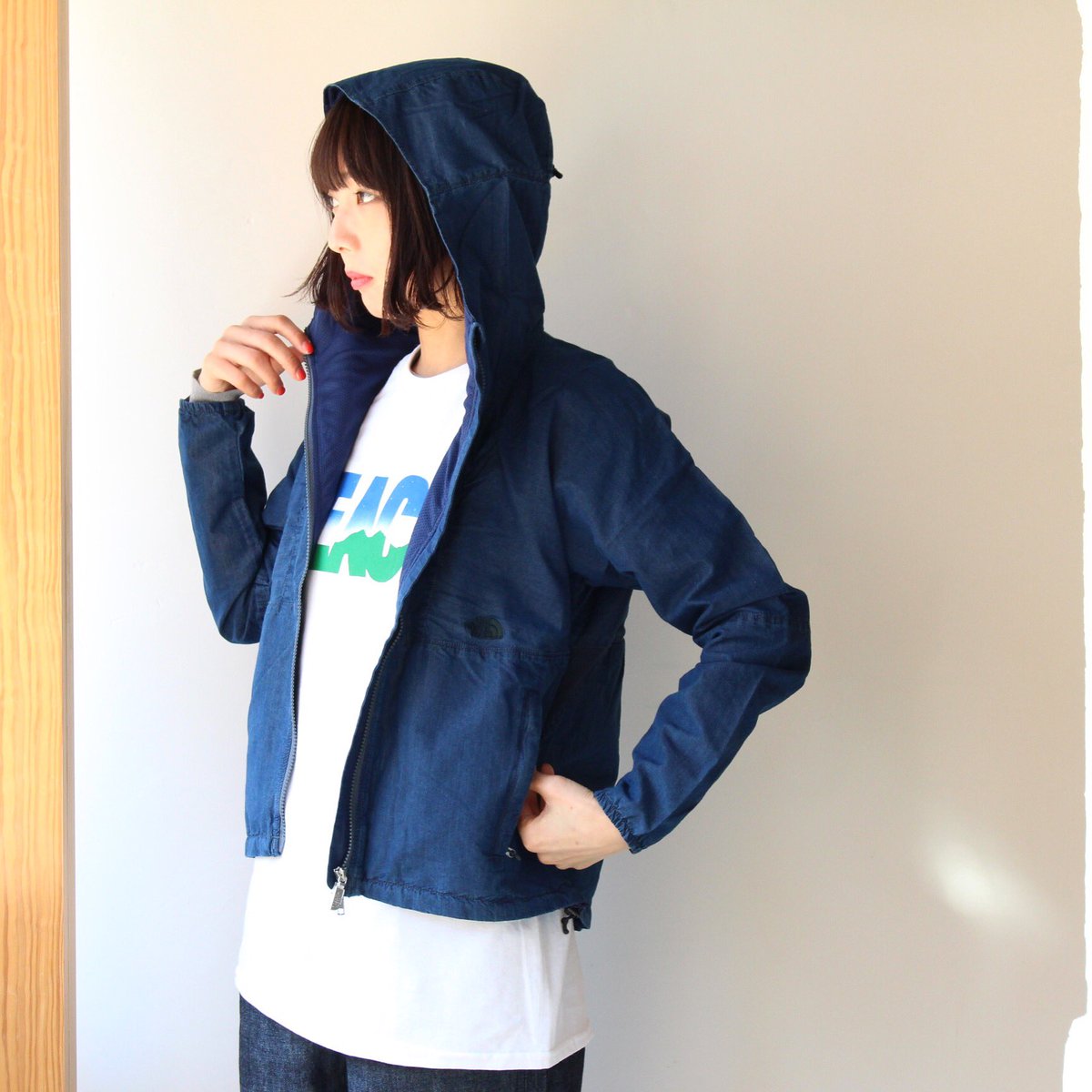 the north face purple label indigo mountain wind parka