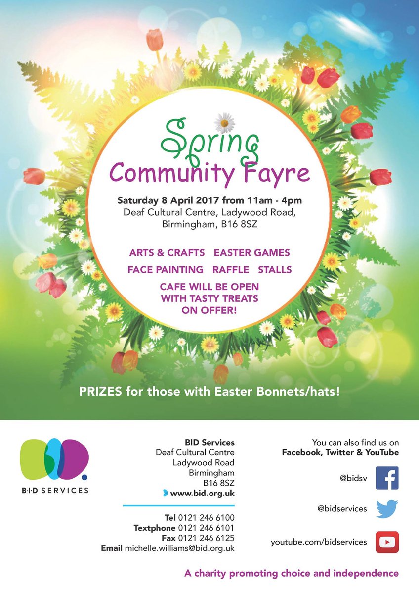 Our Spring Community Fayre is coming up this weekend in Birmingham! Details here: facebook.com/events/1545978…