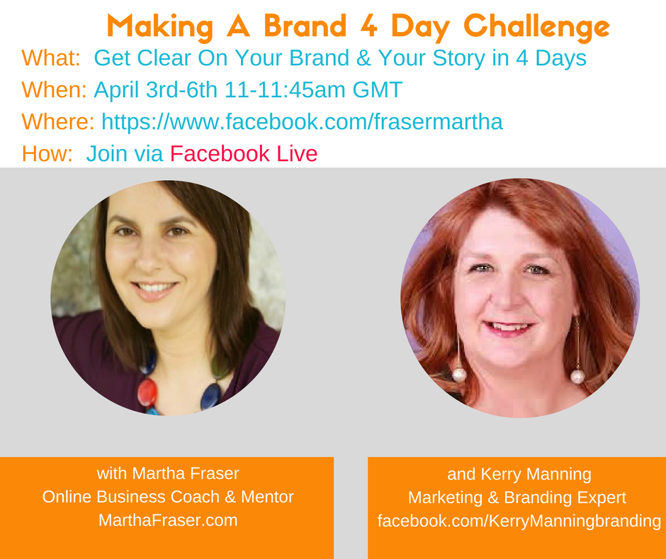 FraserMartha's tweet photo. #Watch #Replay- "Making A Brand" Day 1 #4DayChallenge on #FacebookLive with @FraserMartha & @DynamicKerry #NoOptin https://t.co/lfyExnOWIr https://t.co/EFFopehj57