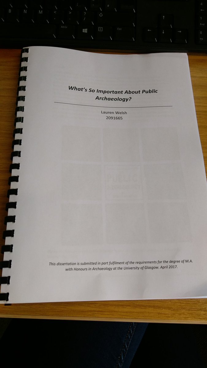 _welshy's tweet image. Finally completed and submitted! No major breakdowns either! #4thyeararchaeology #dissertationsubmission