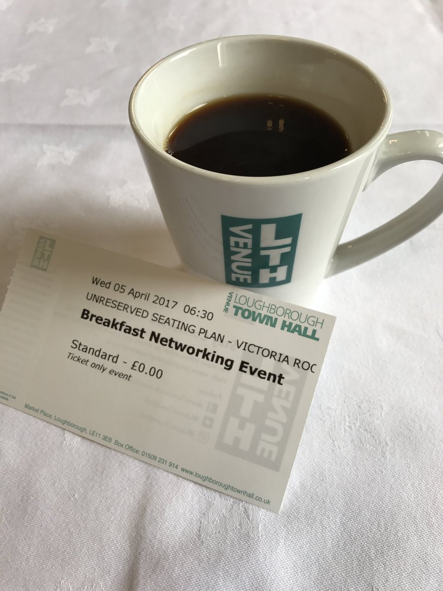 LboroTownHall's tweet photo. 2 days till our big #BusinessNetworkingBreakfast event Weds 6:30am. #CoffeesReady #RoomsSet #WeHaveOurTicket Do you? https://t.co/usvNeaRtvM https://t.co/A8lBL8GYme