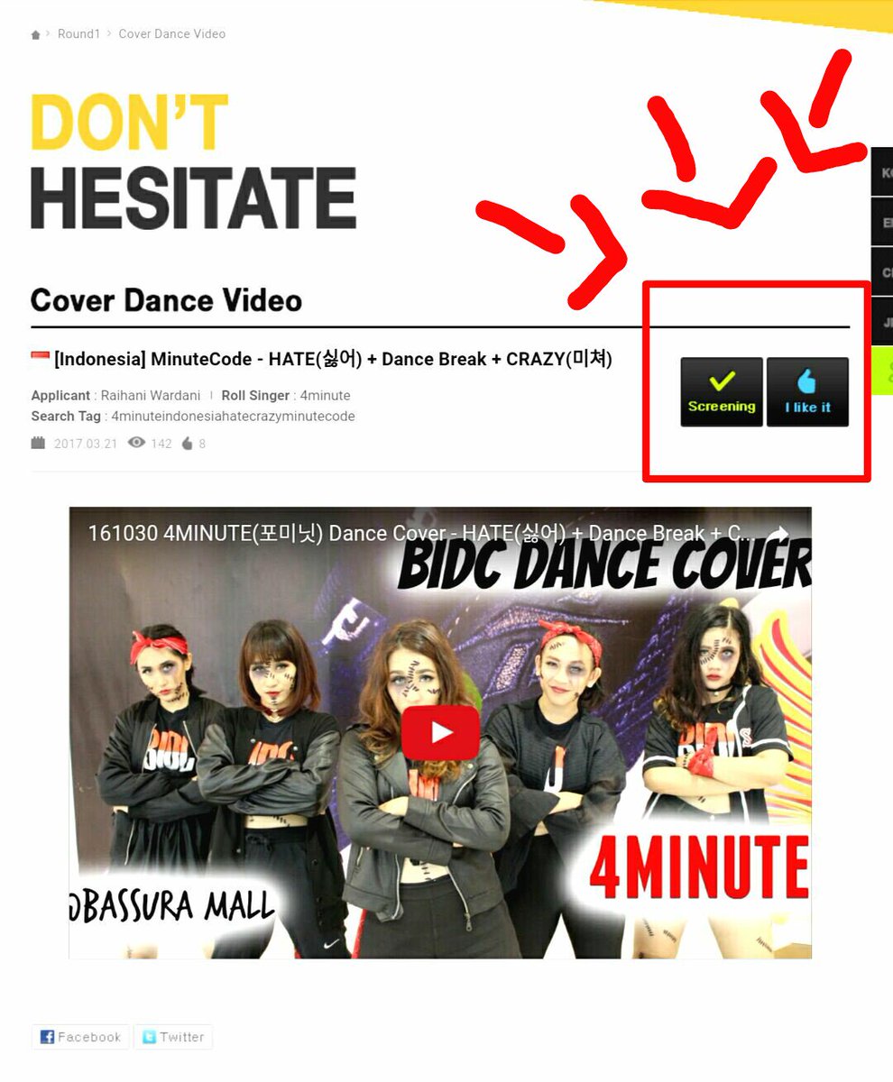 Bantu sebar ya kak!, buka linknya trus pilih SCREENING DAN I LIKE IT OKAYYY?! TERIMA KASIH
coverdance.org/contest/round1…