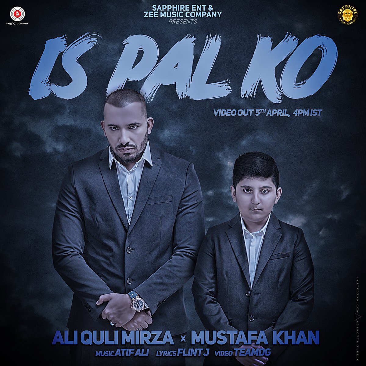 ZeeMusicCompany's tweet photo. Stay Tuned for @AliQuliMirzaAQM & #MustfaKhan's brand new song #IsPalKo! Releasing on 5th April, 4 pm IST. https://t.co/ufvCdFXGA0