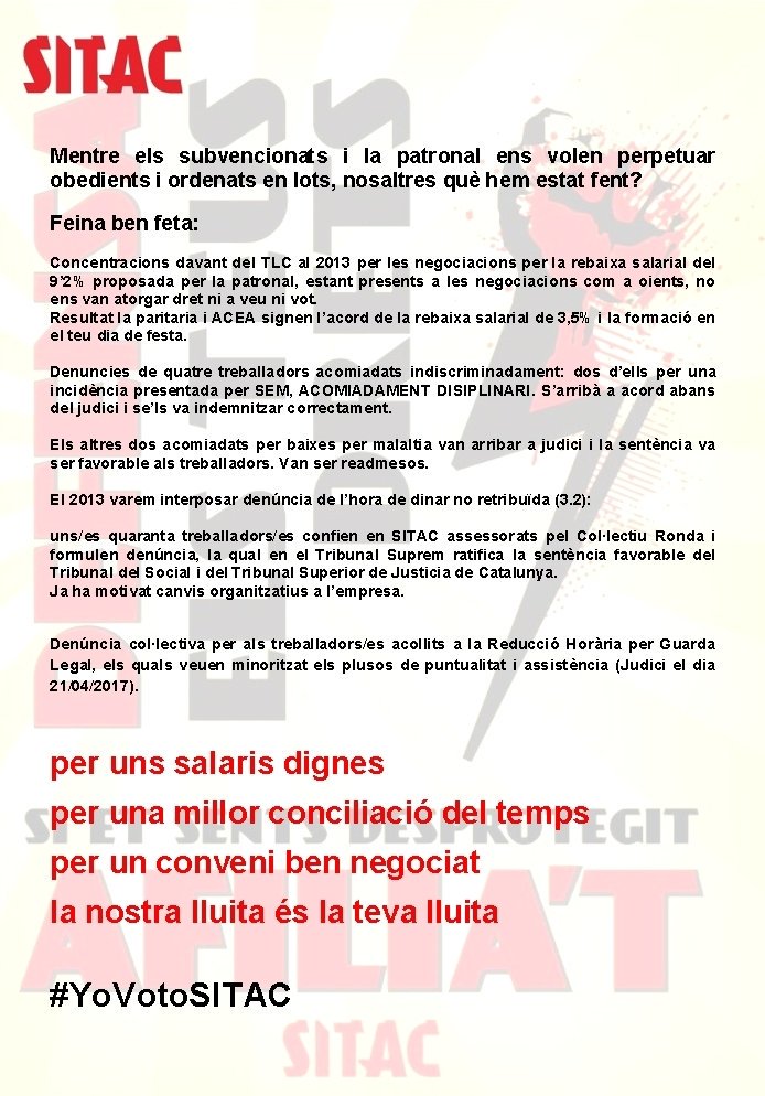 SitacSitac's tweet photo. Dia 07/04/2017,Eleccions sindicals a Ambulàncies Domingo.
No hi faltis!!!
#YoVotoSITAC https://t.co/G21sQ4bgsQ
