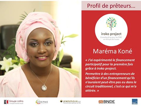 #Crowdlending
Le saviez-vous ? 
@MaremaBK, DGA du <a href="/GROUPECOFINA/">@groupecofina</a>, fait partie des prêteurs qui financent des projets via <a href="/iroko_project/">iroko project</a>.