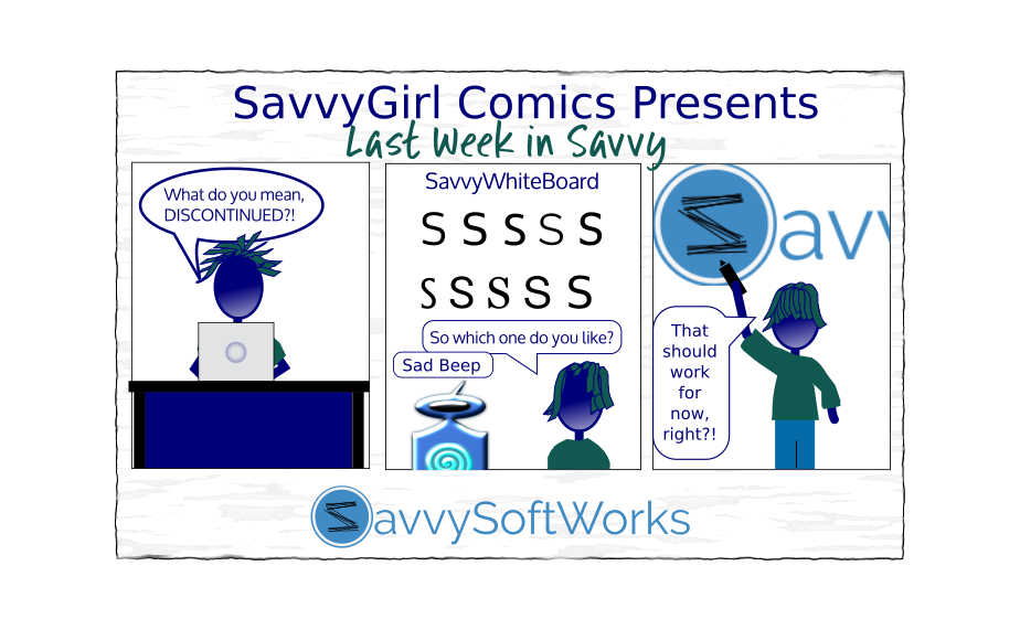 SavvyGirlComics's tweet photo. Last week at #SavvySoftWorks. The hunt for a new S has begun, we can no longer get the old model. 😱 @PaulSCoder @garyanewsome @MissShurie https://t.co/d5aDRnHemt
