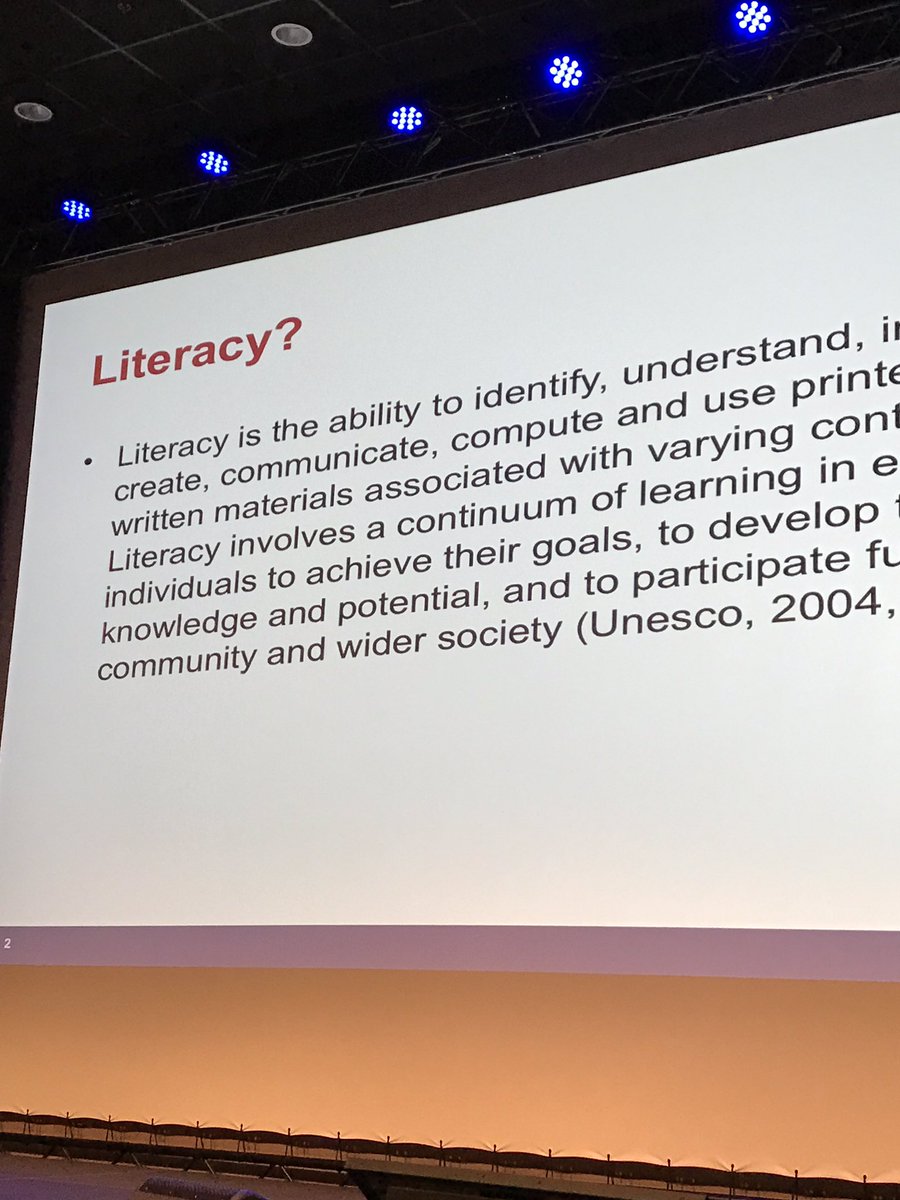 tovehd's tweet photo. Literacy. Eit komplekst omgrep. The heart of education's promise. #lesekonferanse https://t.co/pestlzUasS