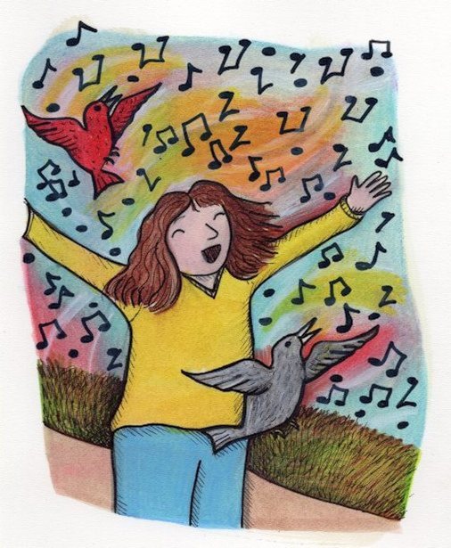 drawstuff's tweet photo. Filling the sky with song is the perfect way to start the week. #doodle #springishere #welcomebackbirds #hellomonday https://t.co/7YdjHWHl7H