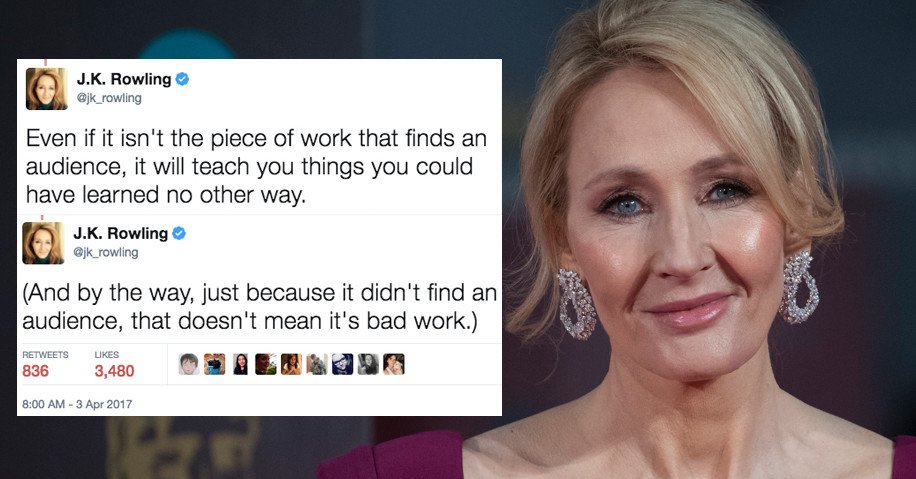 BuzzFeed's tweet photo. J.K. Rowling just gave the best advice any aspiring writer will ever receive 
https://t.co/2EmEEc3x1j https://t.co/8o5phyTv0K