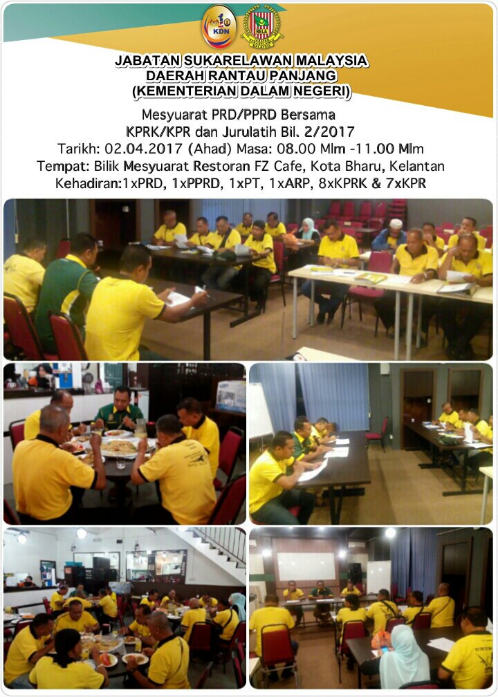 Mesyuarat PRD/PPRD Brsama KPRK/KPR &amp; J/Latih Bil.2/2017 di FZ Cafe pada 2 Apr 2017 <a href="/KPrelamalaysia/">KP RELA</a> <a href="/PRNKELANTAN/">MD RAWI BIN  MOHAMAD</a> <a href="/PRDnajib_GM/">PRDnajib_IPRN_KEL</a> <a href="/relamalaysia/">relamalaysia</a>