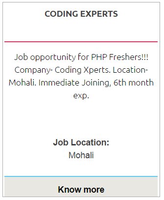 worldofjobs_in's tweet image. buff.ly/2osPTba #PHPDesigner #PHPDeveloperJobs #Programmer #ITjobs #CODINGEXPERTS #SrPHPdeveloperJobs #Mohali #Punjab