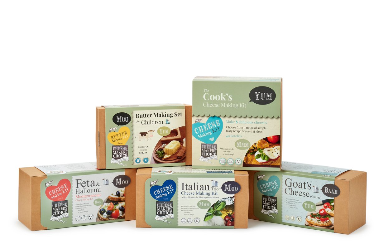 TCMChoice's tweet image. Our product range is growing, we have 2 new additions! The Cook&apos;s Cheese Making Kit and our Butter Making Set for Children #cheesemakingkits