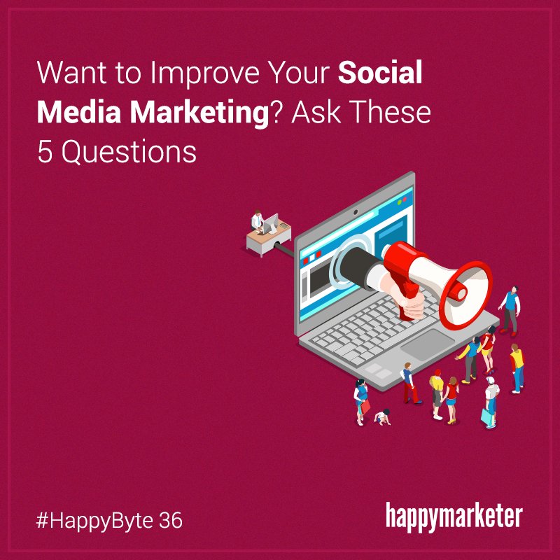 hmarketer's tweet photo. Is your social media marketing...worth it? #HappyByte 36 answers this critical question: https://t.co/PbRYEUdJMQ https://t.co/CWBz7kafUY