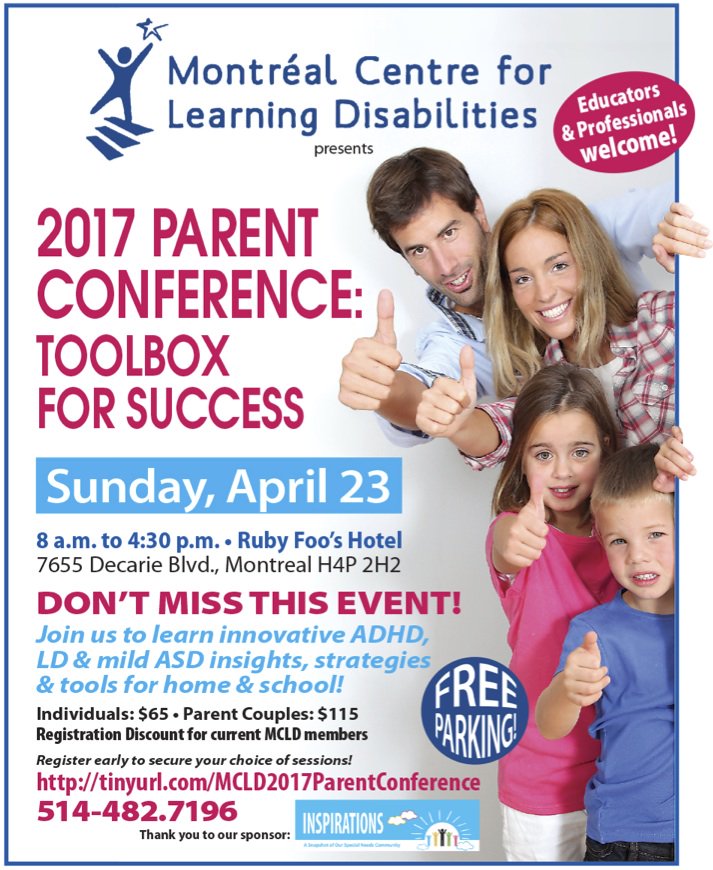 InspirationsMTL's tweet image. #Mtll Ctre for Learning Disabilities conference: Toolbox for success April 23! Featuring comic Joey Elias! @EMSBStudents @EnglishMTL @LBPSB