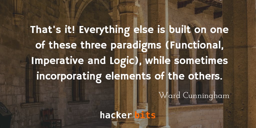 hackerbits's tweet image. #programming #functionalprogramming #logicprogramming @WardCunningham bit.ly/2niAjMe