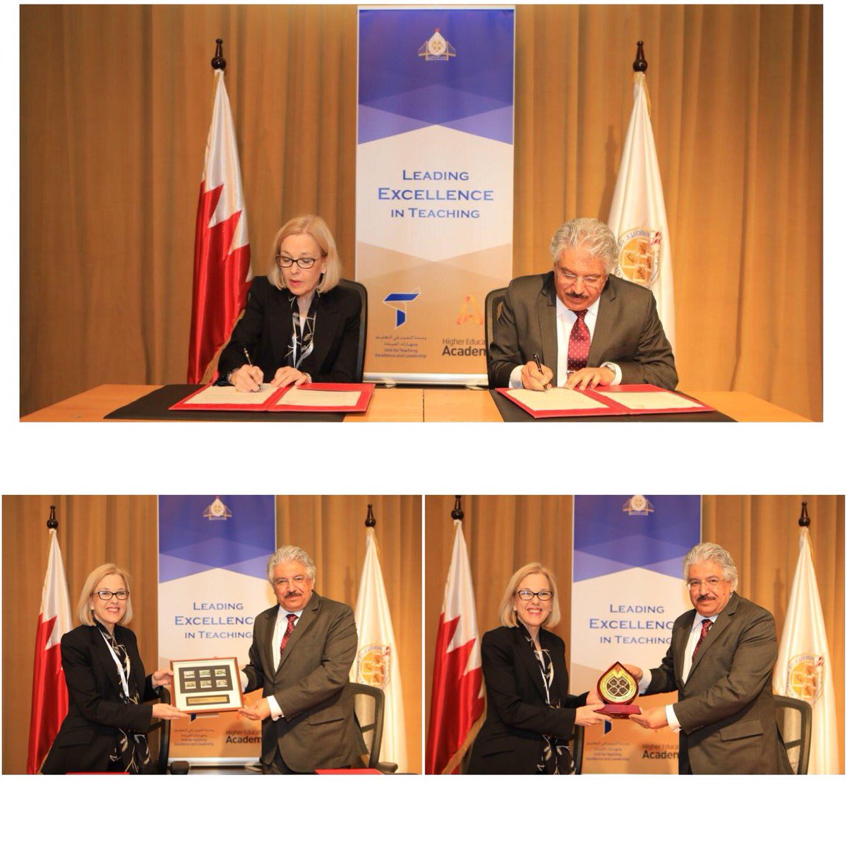 uobedubh's tweet photo. President of #UoB &amp; @HEAcademy CEO signed today a Global Partnership agreement #Bahrain #جامعة_البحرين #uob30 #البحرين https://t.co/ZBOCfvjYwv