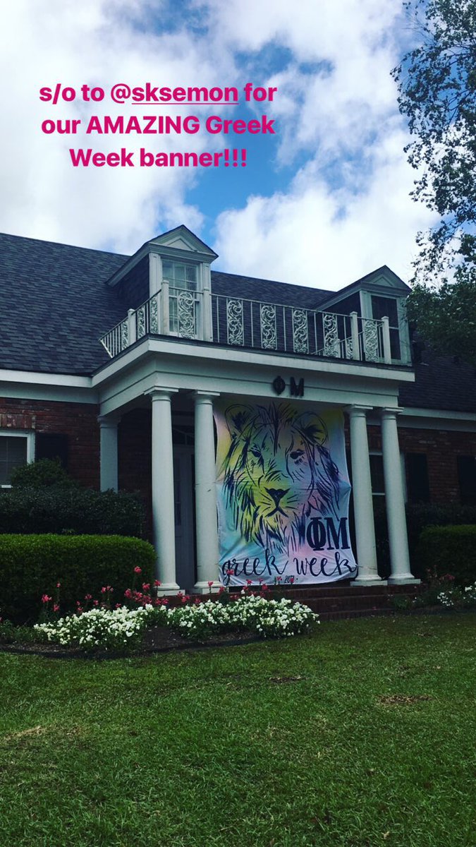 LaTechPhiMu's tweet photo. @sksemon is killing the banner game!!! We are so excited for Greek Week💗 https://t.co/CWZgACBHcB