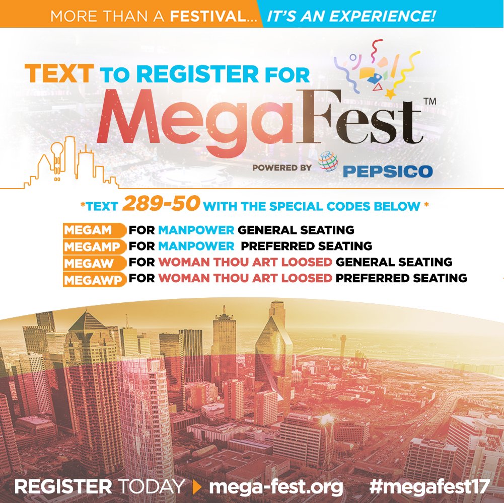 Registering for #MegaFest17 just got easier!! You can now register from your mobile device! Secure your spot NOW!