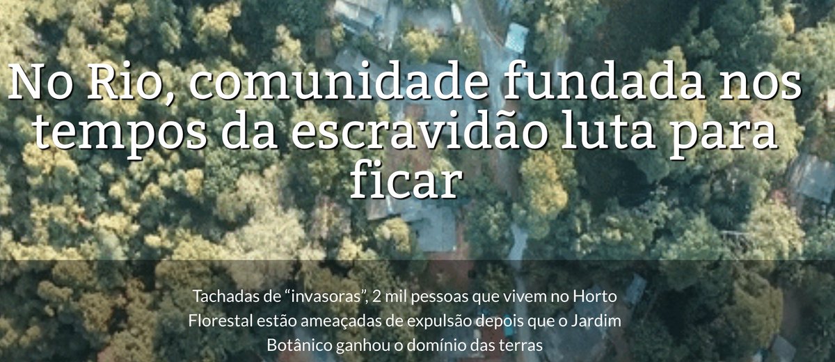 RioOnWatch's tweet photo. Rio Community of Horto Founded in Times of Slavery Fights to Survive https://t.co/JoAyDCPG01 from @agenciapublica #HortoFica w/ @SOS_Horto https://t.co/xuCMacjT4n