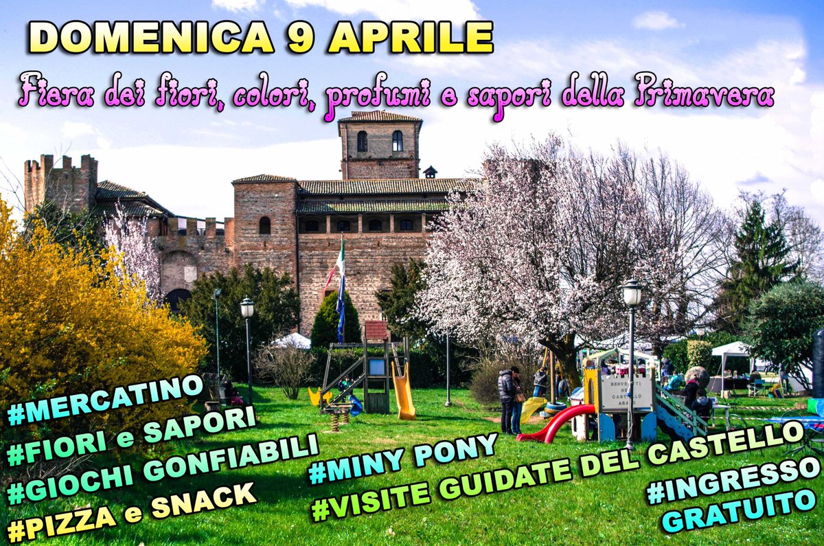 CastelloValbona's tweet photo. #FIERADIPRIMAVERA #Domenica9Aprile #CastellodiValbona #INGRESSOGRATUITO #FioriSaporiColori #MiniPony @GiochiGonfiabili #VisiteGuidate https://t.co/BTmej7xOTo