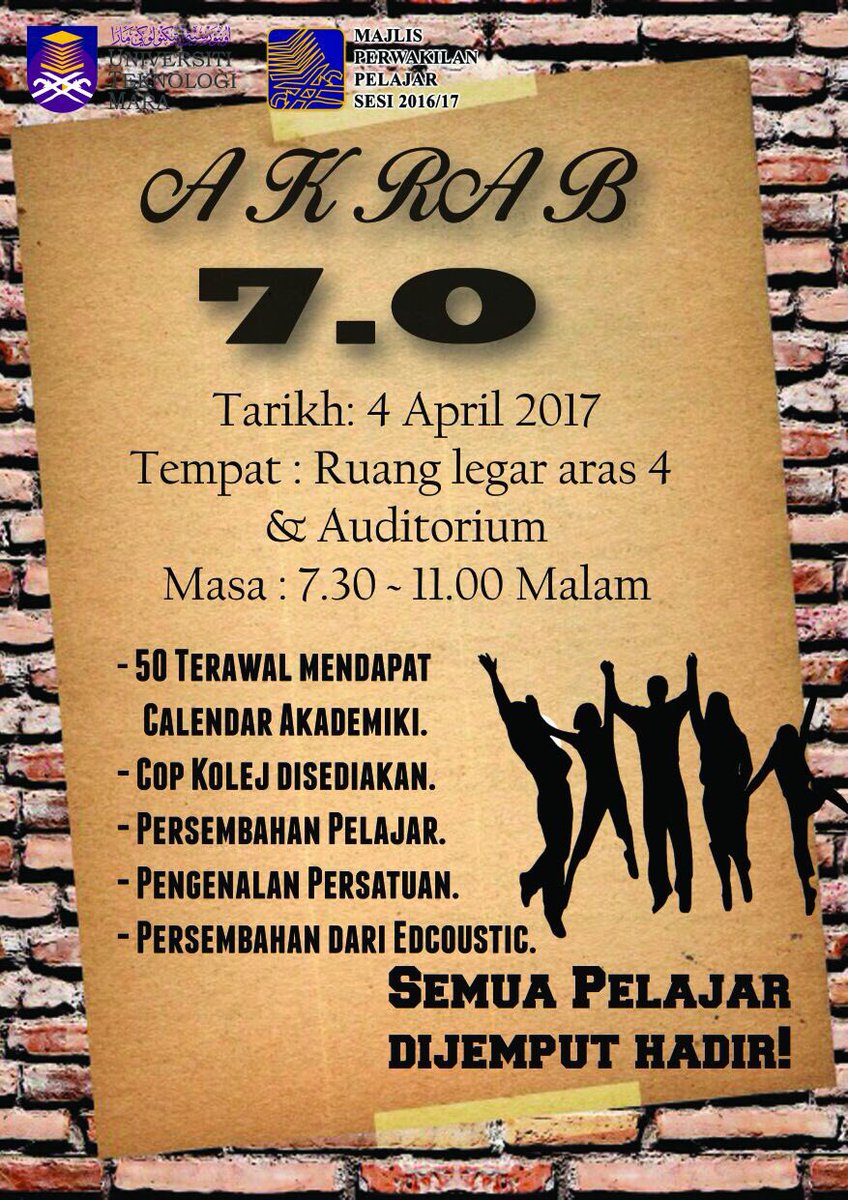 MppUitmkbm's tweet photo. AKRAB is back !! https://t.co/HOP66CatOs