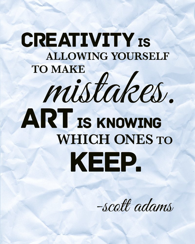 It's ok 👌 to make mistakes... #creativity #art #nvedchat #teachnvchat #quote