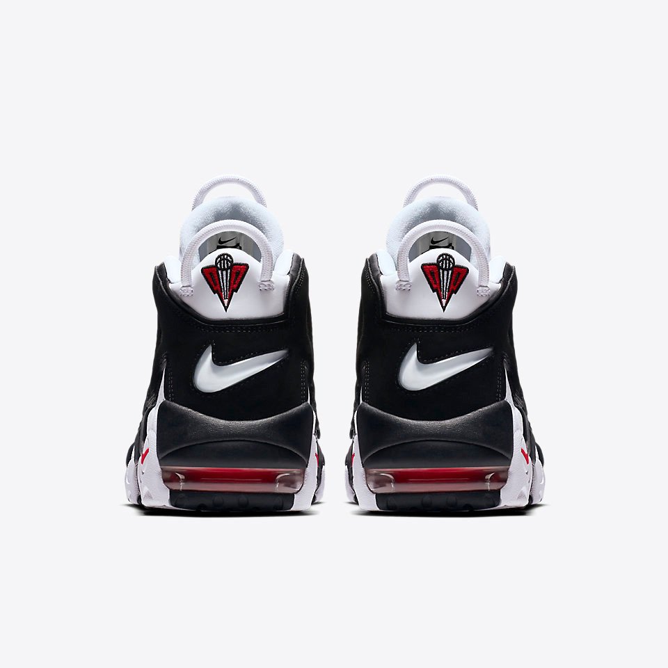 J23app's tweet photo. Upcoming Nike Air More Uptempo “White/Black - Varsity Red” official images https://t.co/DA9KrdbVnA