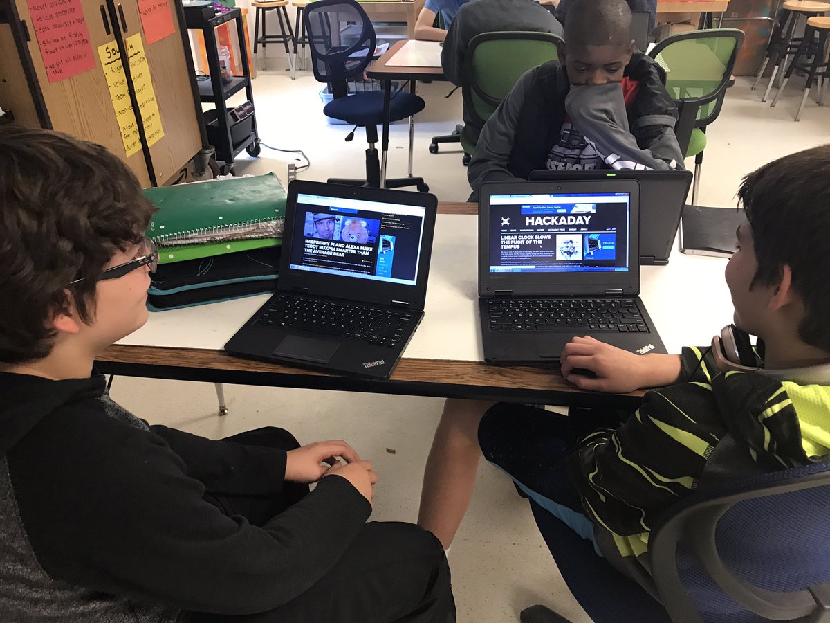teachlivelaugh's tweet photo. I 💜the empathy this project develops. Ss are designing a communication app & others researching how 2 adapt toys 4 kids w/ special needs. https://t.co/603y1MwuCg