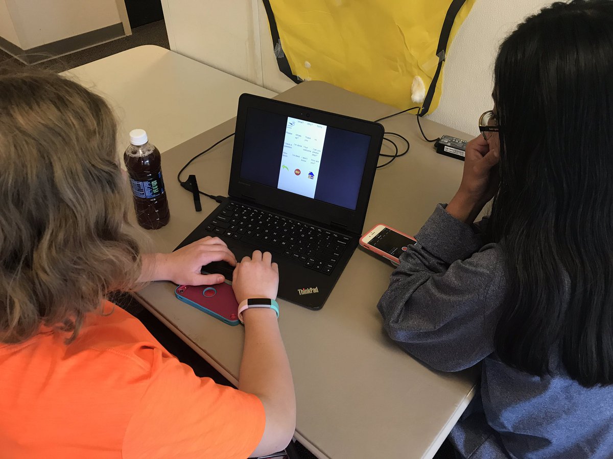 teachlivelaugh's tweet photo. I 💜the empathy this project develops. Ss are designing a communication app & others researching how 2 adapt toys 4 kids w/ special needs. https://t.co/603y1MwuCg