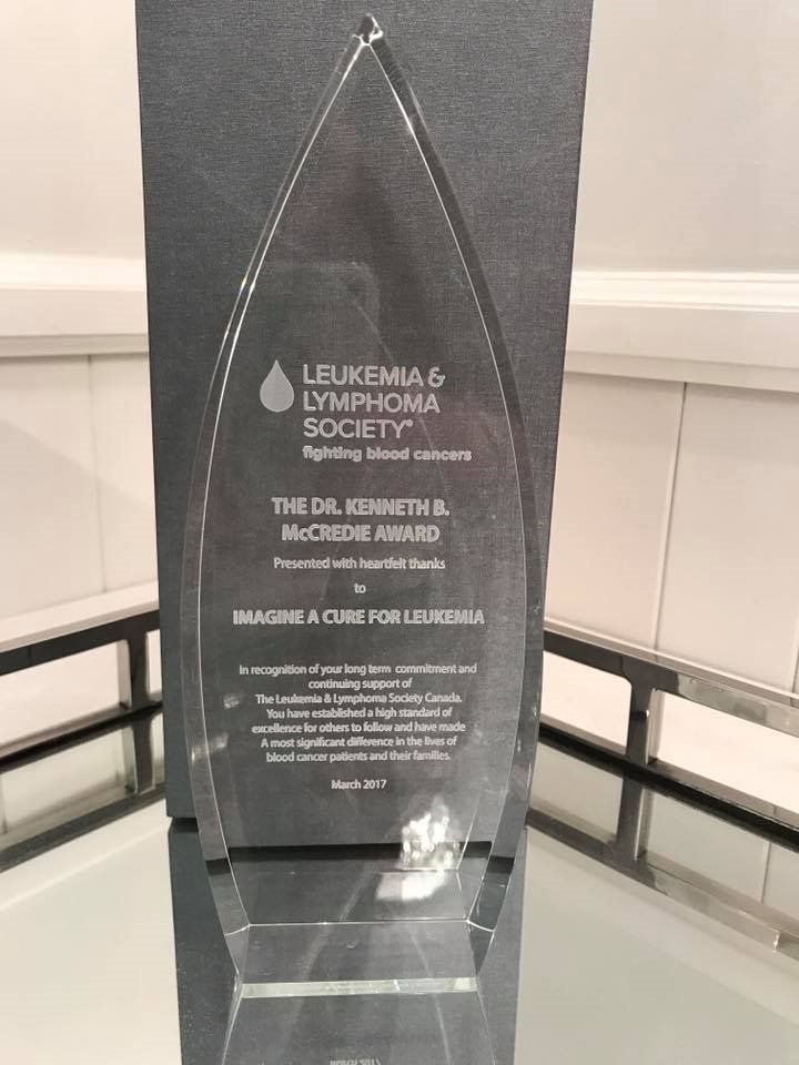 llscont's tweet photo. Congratulations to @ACure4Leukemia who were awarded the Dr. Kenneth B. McCredie Award for their for their incredible support of @LLSCanada! https://t.co/CLOct35Km8
