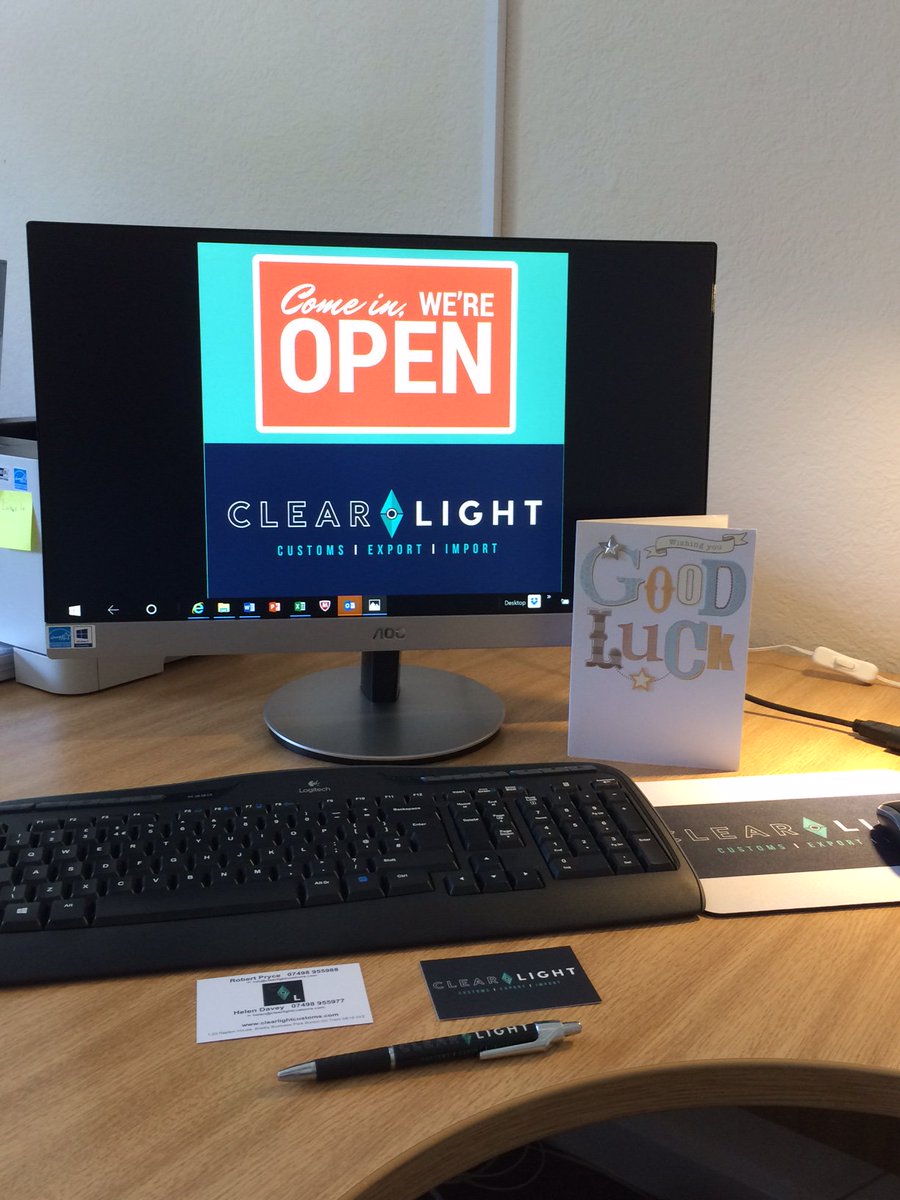 clearlightCL's tweet photo. Always nice to receive best wishes. Our first Good Luck card in our new venture. Clearlight Customs. #ExportingBasics #Goodluck https://t.co/BzfnHOOVJr