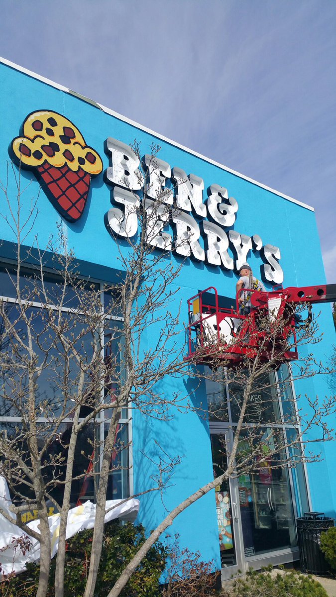 New paint and sign just in time for Free Cone Day!