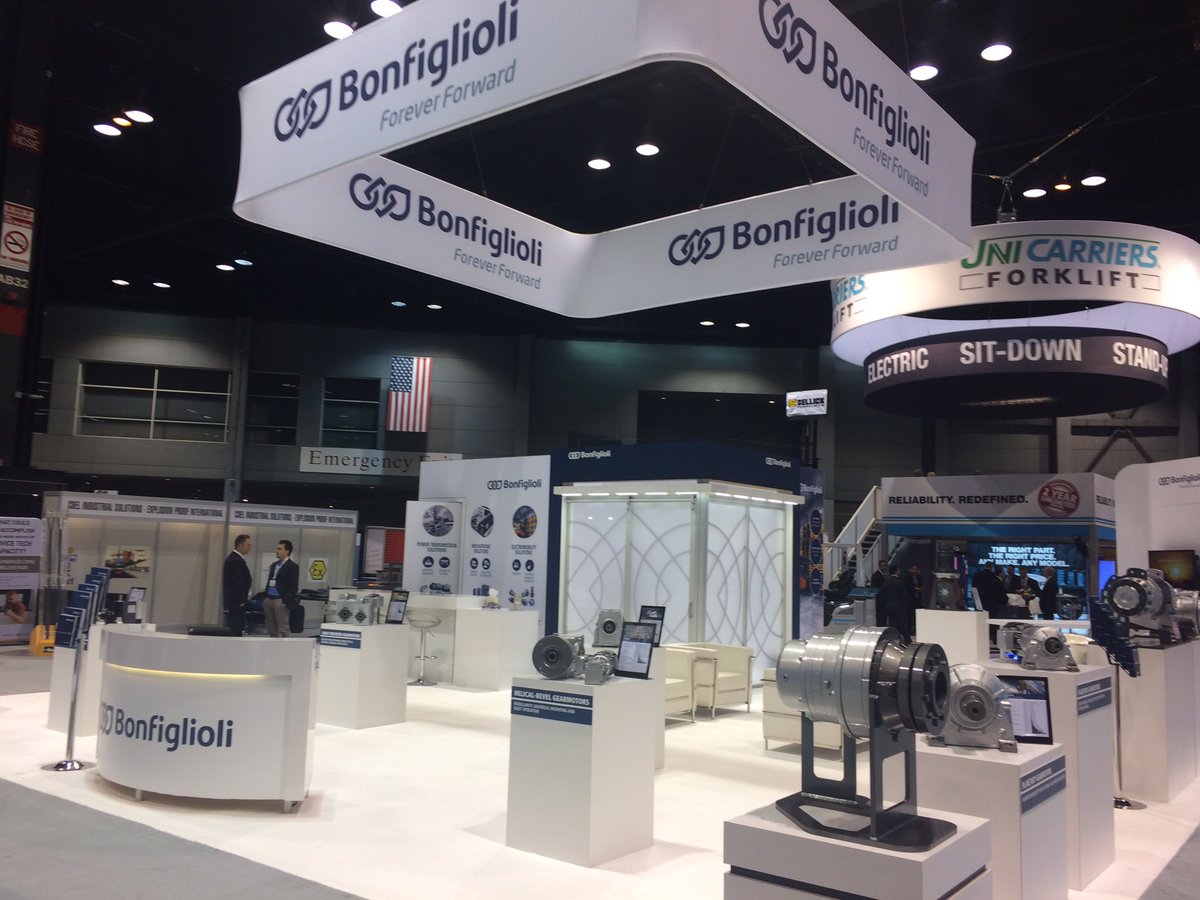 BonfiglioliUSA's tweet photo. Only 40 minutes until showtime. Come and see us! Booth 1271 #ProMatshow #WeHaveAGearboxForThat https://t.co/QnkpGTzBJv