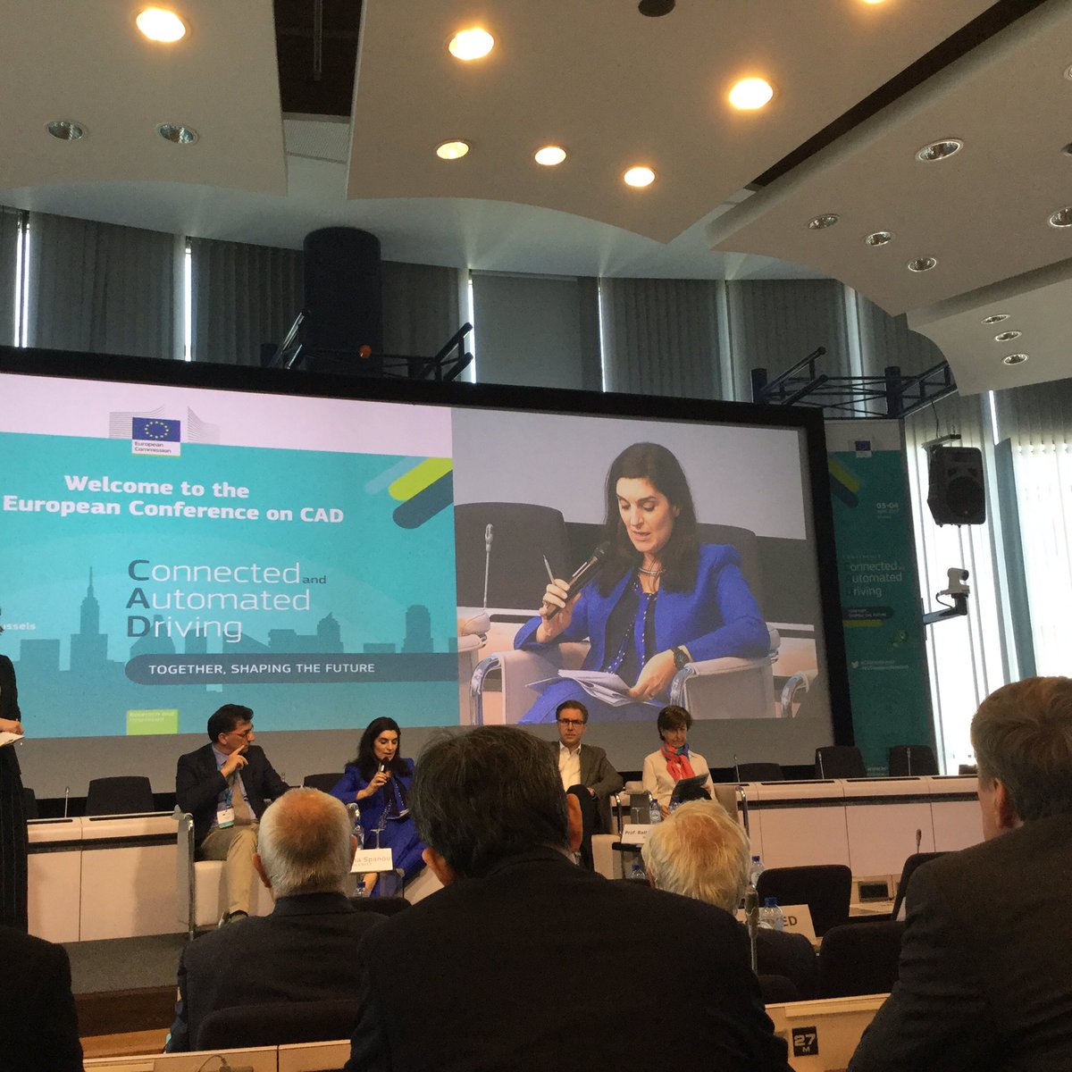JoostVantomme's tweet photo. Despina Spanou, director DG CNECT: seamless data, single liability system, (cyber)security, trust, connectivity. Key issues. #cadconference https://t.co/hJsalqejJw