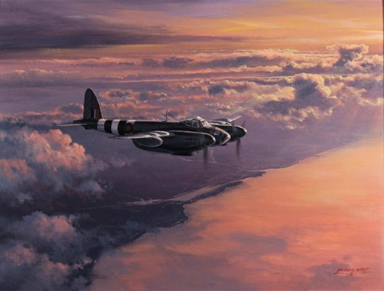 Vigilance - PRU Mosquito returning home by Philip E West