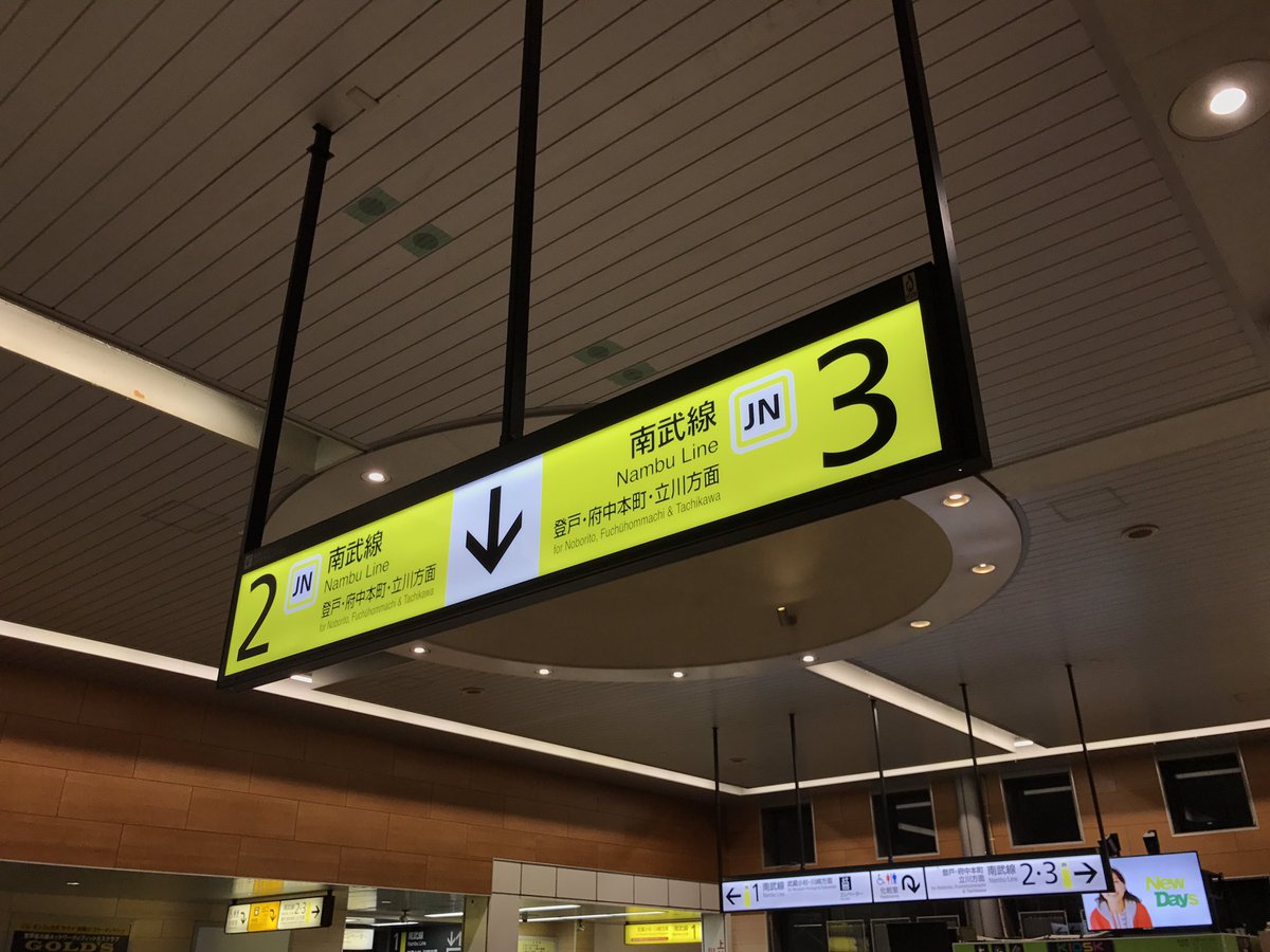 いつのまにか武蔵溝ノ口にもJN南武線の新型サインが
