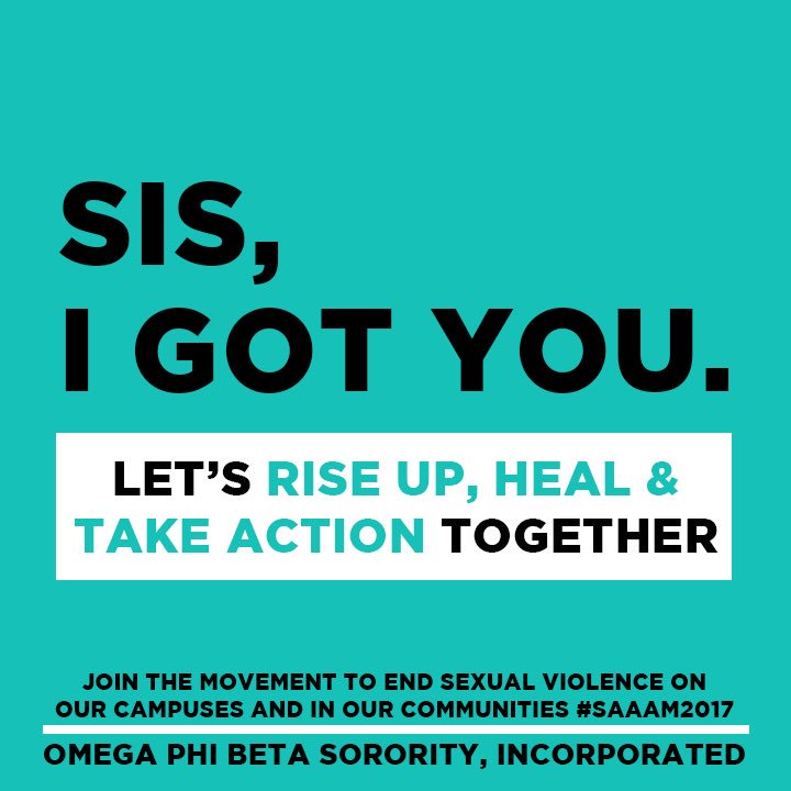 Sis, I see you. I hear you. I am here with &amp; for you. I got you now and always. We'll get through this, together. #OPBSICares #SAAM2017 #OPB