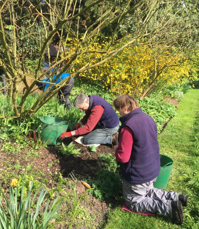 LucyConference's tweet photo. Our lovely gardeners Vince,Alison and Rebecca hard at work making our grounds beautiful for members and visitors to enjoy! #mondaymotivation https://t.co/cisNPOdWvy