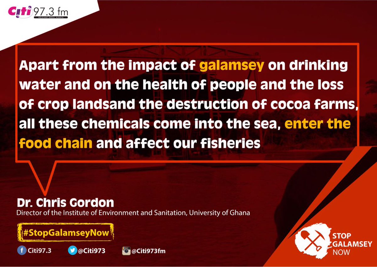 Citi973's tweet photo. You may be miles away from the closest galamsey site, but the effects of the menace are far-reaching.

Get involved! #StopGalamseyNow https://t.co/7gOZMj20bX