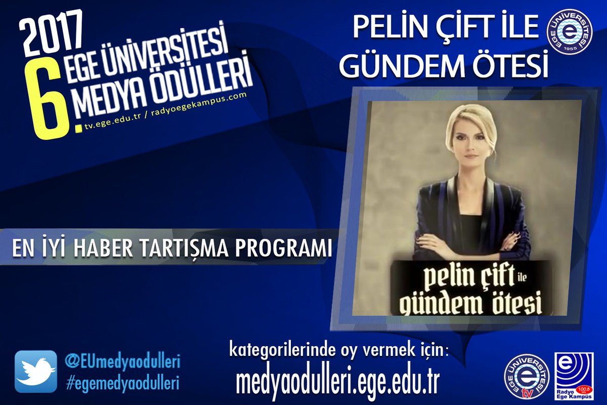 Pelin Çift ( <a href="/ciftpelin/">Pelin Çift</a> ) #egemedyaodulleri oylamasında aday. Oylama için: goo.gl/hdYJih
