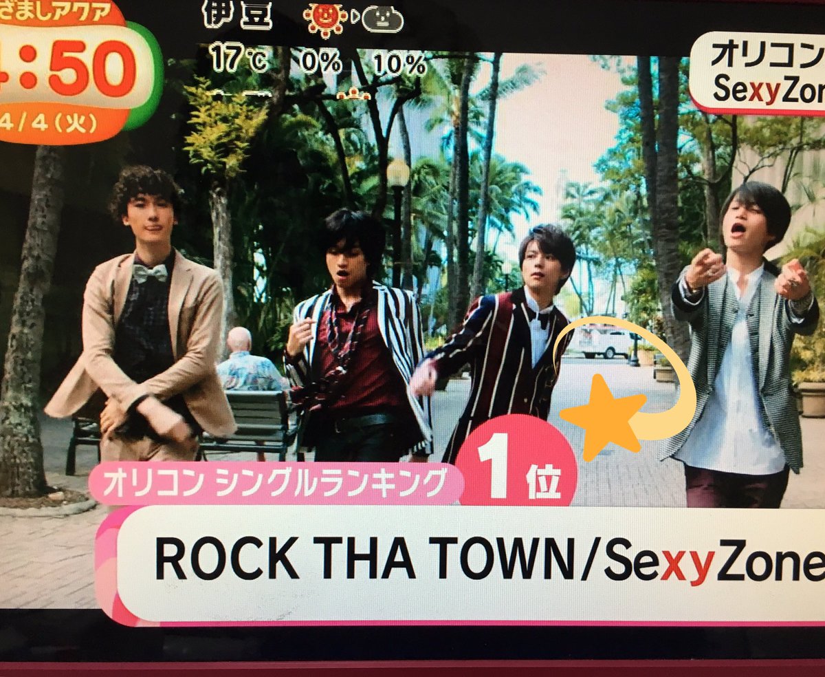 sekuchann's tweet photo. オリコン速報✧ \( °∀° )/ ✧ 
ROCKTHATOWN １位
おめでと〜〜〜♡♡♡♡♡
#SexyZone
#ROCKTHATOWN
#NowPlaying 
#np
#music https://t.co/QjdO2ixA7b